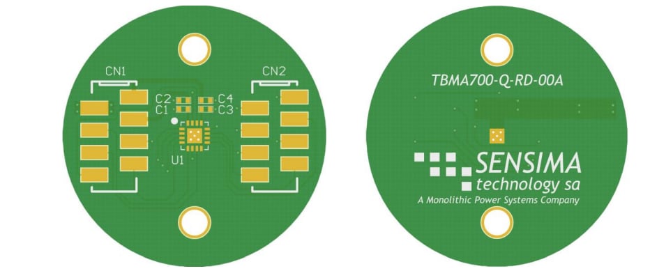 Monolithic Power Systems (MPS) TBMA Test Boards for MagAlpha™ Sensors Monolithic Power Systems (MPS) TBMA Test Boards for MagAlpha™ Sensors